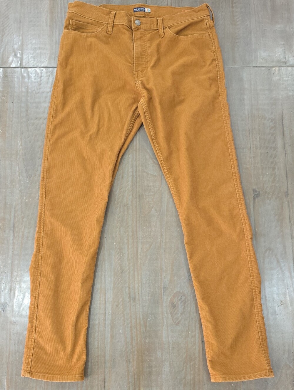 Dockers Men's Mustard Yellow Slim Corduroy Pants #L0255
